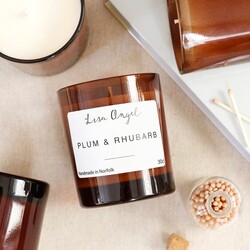 Lisa Angel Plum and Rhubarb Scented Soy Candle