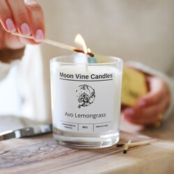 Moon Vine Avo Lemongrass 30cl Candle with Lid