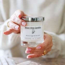 Moon Vine Wood Sage and Sea Salt 20cl Candle with Lid