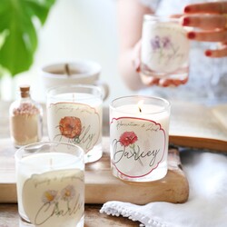 Personalised Birth Flower Scented Soy Candle