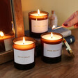 Selection of Lisa Angel Soy Candles with personalised messages