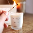 Model Lighting Sea Salt Soy Wax Candle from Lisa Angel Mini Candle Gift Set