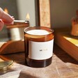 me time Personalised Lisa Angel Soy Candle being lit