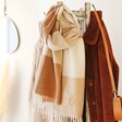 Lisa Angel Personalised Soft Lightweight Beige and Camel Scarf