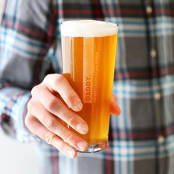 Personalised 'Dad' Message Pint Glass
