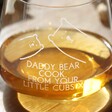 Close Up of Personalised 'Daddy Bear' Whiskey Glass