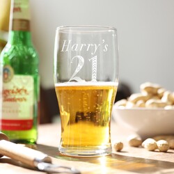 Personalised Engraved Birthday Pint Glass