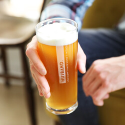 Personalised 'Husband' Message Pint Glass