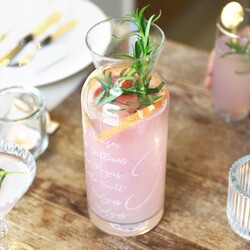 Personalised Wedding Guest Glass Wine Carafe