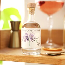 Personalised Birth Flower 10cl Bottle of Gin