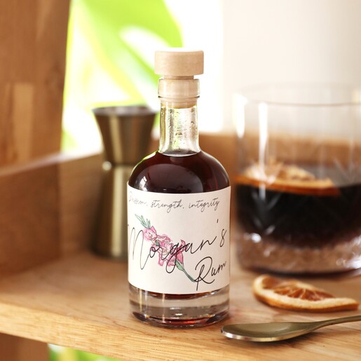 Lisa Angel Personalised Birth Flower 10cl Bottle of Rum