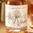 Close up of Personalised Birth Flower 10cl Bottle of Whisky