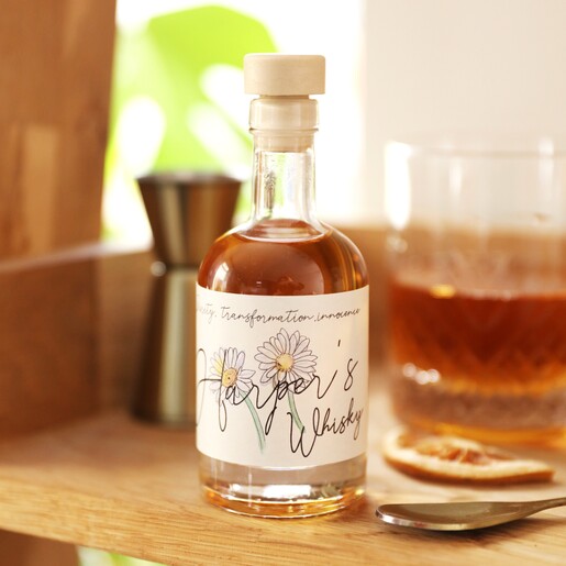 Lisa Angel Personalised Birth Flower 10cl Bottle of Whisky