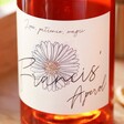 Close Up of Personalised Birth Flower 50cl Bottle of Aperol
