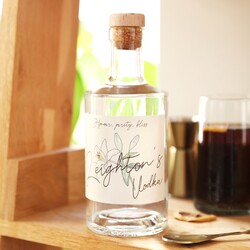 Personalised Birth Flower 50cl Bottle of Vodka