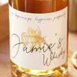Close up of Personalised Birth Flower 50cl Bottle of Whisky