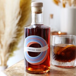 Personalised Bold Initial Banner 50cl Bottle of Rum