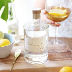 Personalised Confetti Label 500ml Alcohol