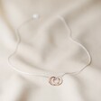 Lisa Angel Handmade Personalised 9k Rose Gold and Sterling Silver Interlocking Circles Necklace