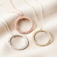 Lisa Angel Handmade Personalised 9k Gold Eternity Hoop Necklace
