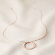 Lisa Angel Luxury Personalised 9k Rose Gold Eternity Hoop Necklace