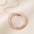 Lisa Angel Ladies' Delicate Personalised 9k Rose Gold Eternity Hoop Necklace
