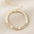 Lisa Angel Delicate Personalised 9k Gold Eternity Hoop Necklace