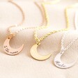 Lisa Angel Ladies' Engraved Personalised Sterling Silver Crescent Moon Necklace