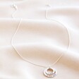 Delicate Hypoallergenic Personalised Sterling Silver Double Hoop Necklace with Swarovski Crystal