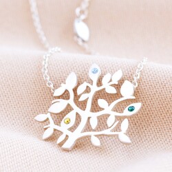 Silver Family Tree Disc Necklace | Jewellery | Lisa Angel