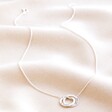 Hypoallergenic Personalised Sterling Silver Interlocking Circles Necklace with Swarovski Crystal