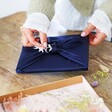 Lisa Angel Navy Blue Satin Square for Wrapping Alternative