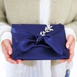 Lisa Angel Women's Navy Blue Satin Square for Wrapping