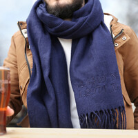 Personalised 'Father's Day' Embroidered Coordinates Lambswool Scarf