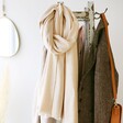 Recycled Blanket Scarf in Beige