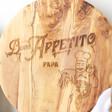 Personalised 'Buon Appetito' Round Olive Wood Pizza Board