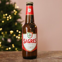 Bottle of Sagres Portuguese Lager Beer