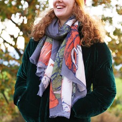 Powder Gardening Bunny Print Scarf
