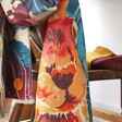 Hare on Powder Hare Print Luxurious Scarf