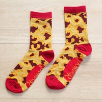 Powder Leopard Print Ankle Socks