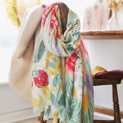 Powder Printed Scarf Country Garden in Mint