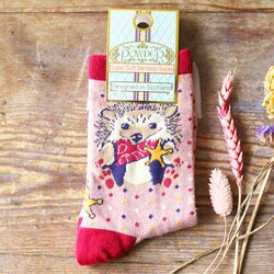 Powder Western Hedgehog Ankle Socks