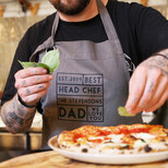 Personalised 'Best Head Chef' Grey Apron