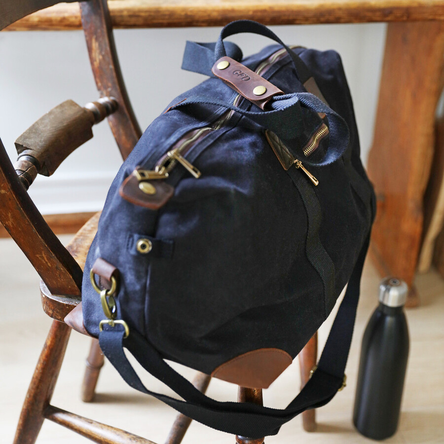 waxed canvas holdall