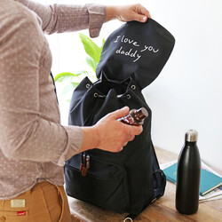 Personalised 'Your Drawing' Hidden Message Canvas Laptop Rucksack