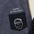 Personalised Men's 'Your Drawing' Dad T-Shirt Black Pocket