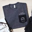 Personalised Men's 'Your Drawing' Dad T-Shirt Grey Flatlay