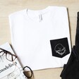 Personalised Men's 'Your Drawing' Dad T-Shirt White Flatlay
