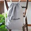 Lisa Angel Personalised Name Organic Cotton Drawstring Bag