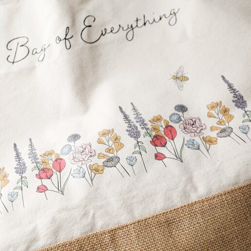 Lisa Angel Large Personalised Wildflower Tote Bag